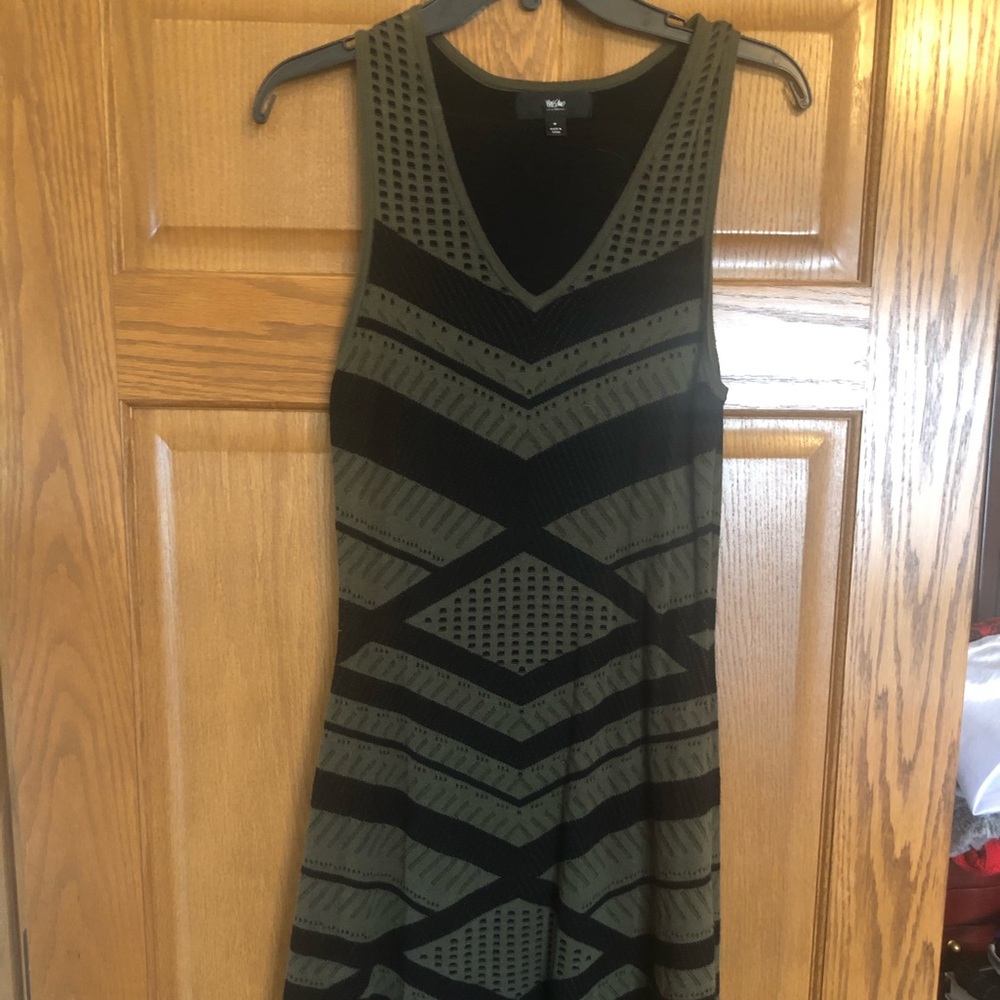 Green and black Mossimo knit dress.